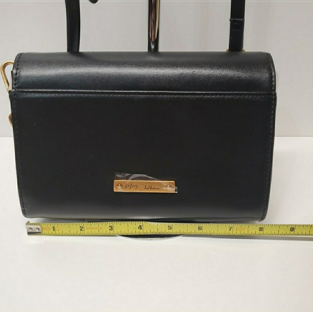 Betsey Johnson Black Crossbody Bag with Gold Accents - Picture 4 of 8